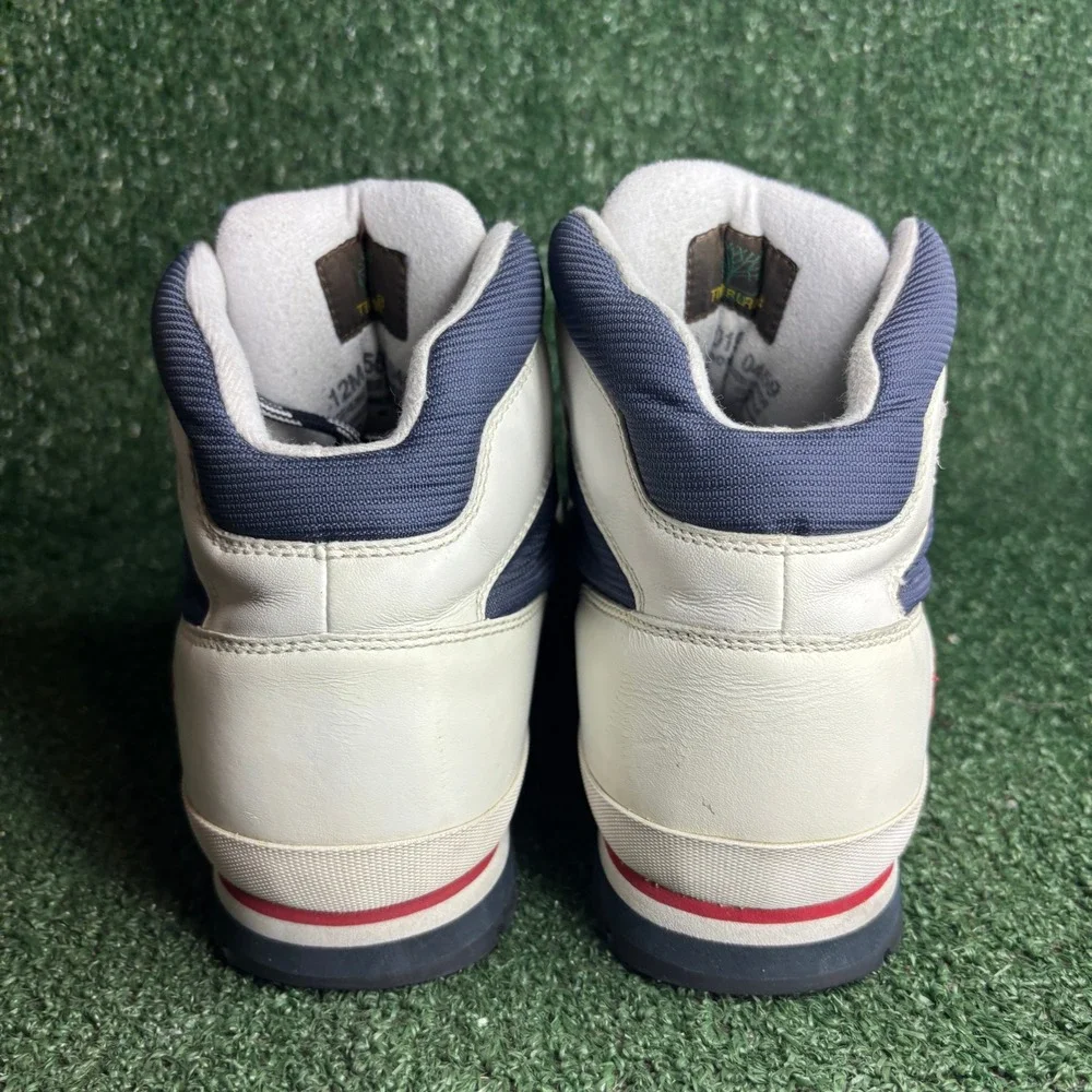 Timberland Euro Hiker Leather Vintage Gorpcore Boots White‎ Navy Mens Size 12 M